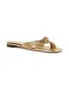Loeffler Randall Flossie Mignon Knot Flat Sandal In Champagne In Multi