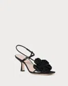 Loeffler Randall Women's Frank Moiré Flower Sandal In Black In Black