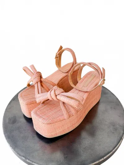 Loeffler Randall Women's Hudson Platform Bow Sandal In Blush