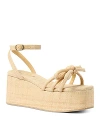 LOEFFLER RANDALL WOMEN'S HUDSON RAFFIA PLATFORM SANDALS