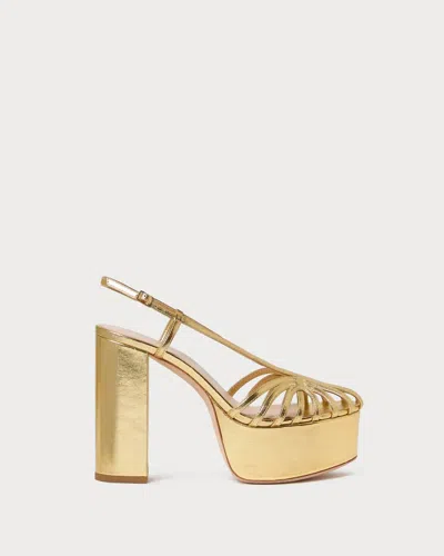Loeffler Randall Caged Platform Sandals In Gold