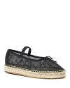 Loeffler Randall Kayla Soft Mary Jane Espadrille Ballet Flat In Black