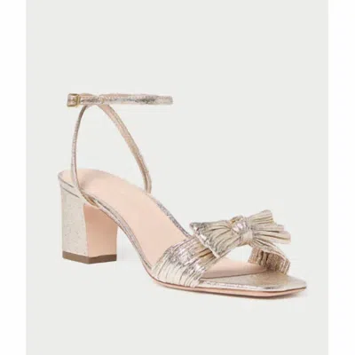 Loeffler Randall Women's Kimora Pleated Bow Sandals In Champagne In Gold