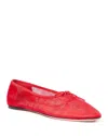 Loeffler Randall Landon Red Mesh Ballet Flat In Red