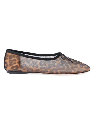 Loeffler Randall Landon Leopard Mesh Ballet Flats In Multi