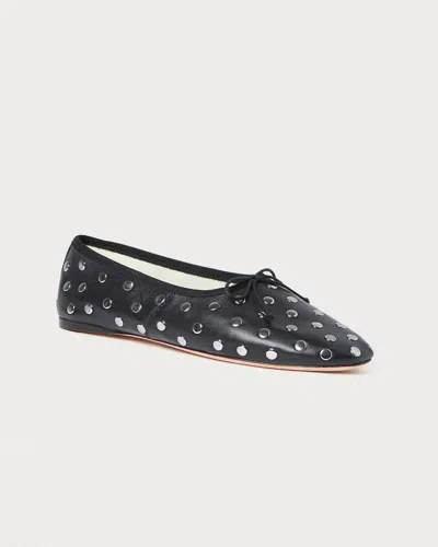 Loeffler Randall Women's Landon Soft Ballet Flats In Black/silver In Multi