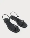 Loeffler Randall Lara Leather Ball-embellished Sandals In Black