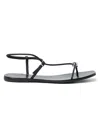 Loeffler Randall Lara Leather Ball-embellished Sandals In Black