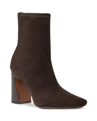 Loeffler Randall Women's Leather High Heel Ankle Boots In Brown