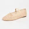 Loeffler Randall Women's Leoni Crochet Ballet Flat In Beige
