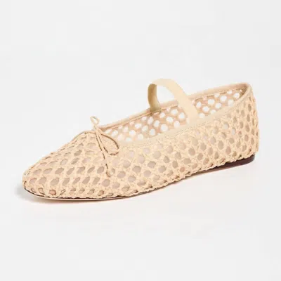 Loeffler Randall Women's Leoni Crochet Ballet Flat In Beige
