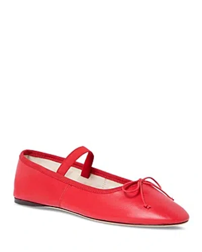 Loeffler Randall Women's Leonie Slip On Ankle Strap Flats In Red