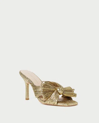 Loeffler Randall Women's  Claudia Pleated Mule Sandal In Oro In Gold