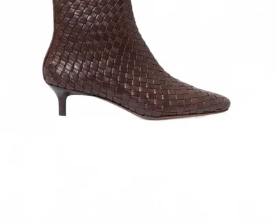 Loeffler Randall Women's Marcella Woven Ankle Boots In Espresso In Brown