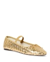 Loeffler Randall Women's Mary Jane Bow Ballet Flats In Gold