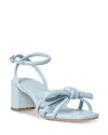 Loeffler Randall Mikel Mid Heel Bow Sandals In Blue