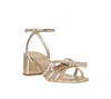 Loeffler Randall Mikel Metallic Bow Ankle-strap Sandals In White