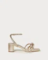 Loeffler Randall Women's Mikel Leather Bow Sandal In Champagne In White