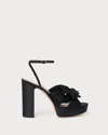 Loeffler Randall Women's Natalia Pleated Platform Sandal In Black Sequined In Multi