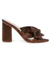 Loeffler Randall Penny Metallic Lamé Block-heel Mules In Mocha In Mocha