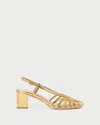 Loeffler Randall Priscilla Gold Lattice Heeled Sandal
