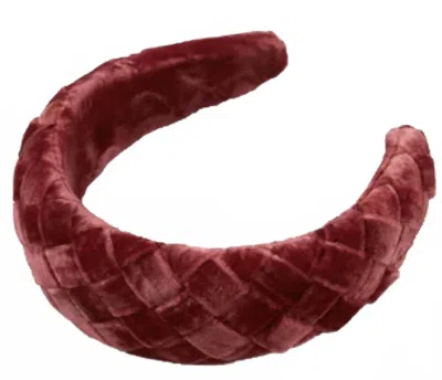 Loeffler Randall Women's Puffy Braided Headband In Tea Rose In Burgundy