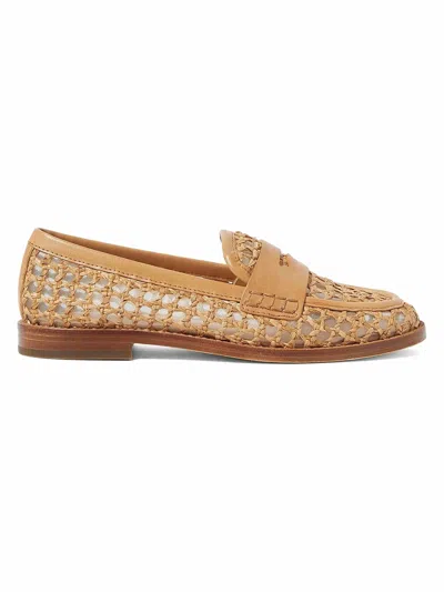 Loeffler Randall Women's Rachel Crochet Raffia Loafer In Natural In White