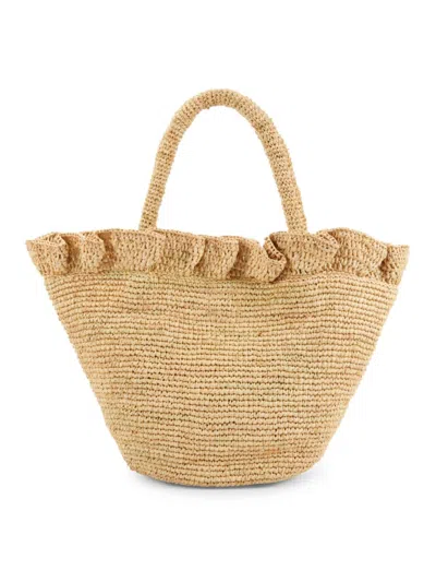 Loeffler Randall Women's Raffia Woven Top Handle Bag In Brown