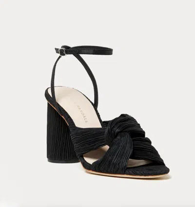 Loeffler Randall Women's Reed Pleated Twist Heeled Sandal In Black