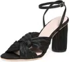Loeffler Randall Women's Reed Pleated Twist Sandals In Black Taffeta In Multi