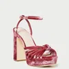Loeffler Randall Rivka Knot Platform Sandals Tea Rose In Multi