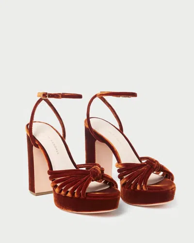 Loeffler Randall Women's Rivka Leather Knot Platform Sandal In Siena