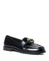 Loeffler Randall Roma Loafers With Hardware Black In Black