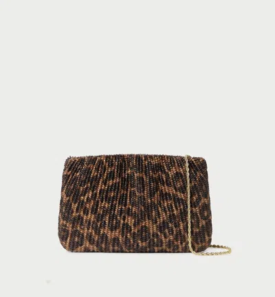 Loeffler Randall Women's Serena Leopard Woven Clutch In Multi