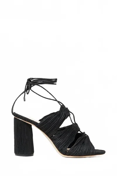 Loeffler Randall Women's Teresa Lace Up Sandal In Black In Animal Print