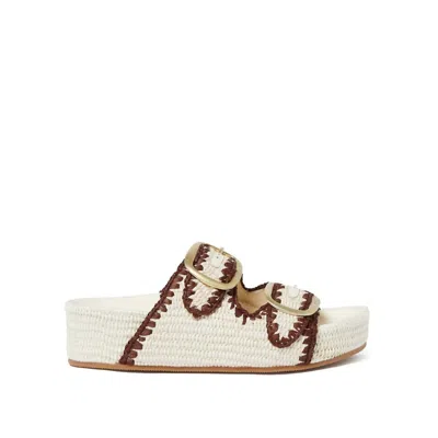 Loeffler Randall Women's Theo Two Band Sandal In Brown/cream In Multi