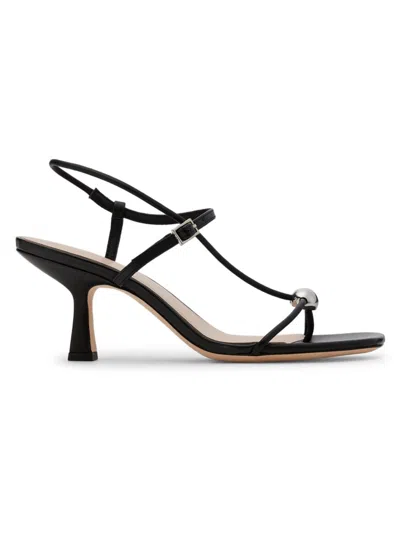 Loeffler Randall Women's Triana 70mm Leather Sandals In Black