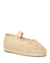 Loeffler Randall Kayla Braided Raffia Ballerina Espadrilles In Natural