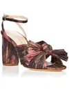 Loeffler Randall Camellia Pleated Bow Heel With Ankle Strap In Multi