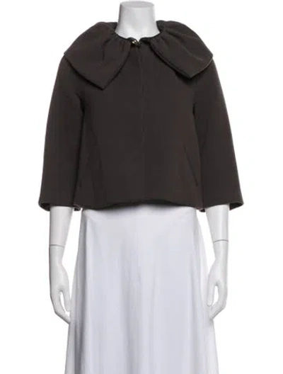 Pre-owned Loeffler Randall Wool Jacket In Brown