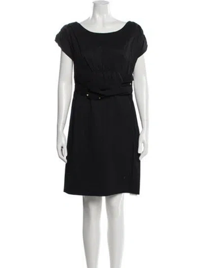 Pre-owned Loeffler Randall Wool Knee-length Dress In Black