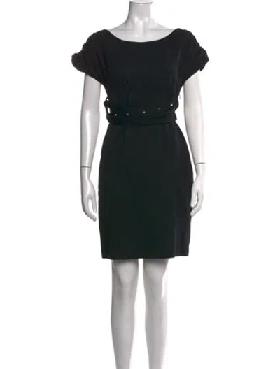 Pre-owned Loeffler Randall Wool Knee-length Dress In Black