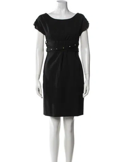 Pre-owned Loeffler Randall Wool Knee-length Dress In Black
