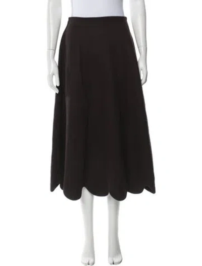 Pre-owned Loeffler Randall Wool Midi Length Skirt In Gray