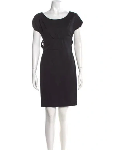 Pre-owned Loeffler Randall Wool Mini Dress In Black