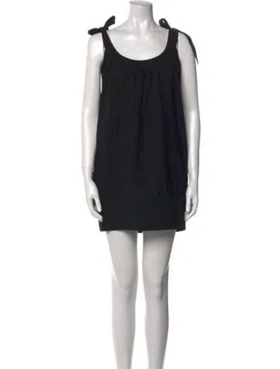 Pre-owned Loeffler Randall Wool Mini Dress In Black