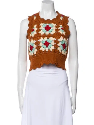 Pre-owned Loeffler Randall Wool Printed Sweater In Multi