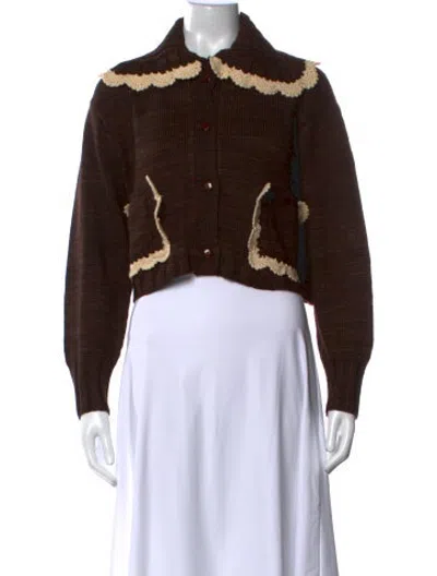 Pre-owned Loeffler Randall Wool Sweater In Brown