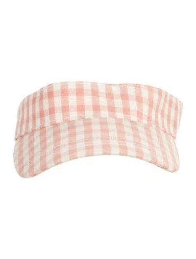 Pre-owned Loeffler Randall Woven Bow Visor In Pink