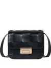 Loeffler Randall Desi Woven Leather Crossbody In Black